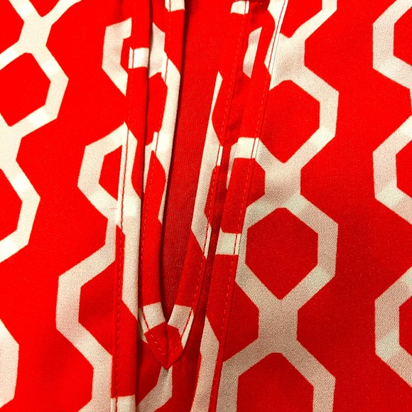 Kaari Blue, sleeveless top, red/white, S. - Picture 5 of 5